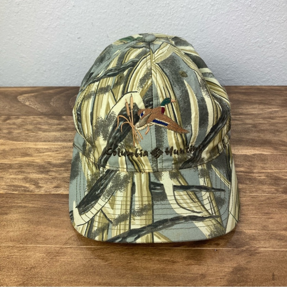Columbia Sportswear Hunting Hat Camo Duck Embroidered Vintage